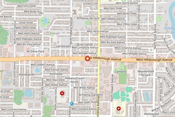 Map showing The Mediterranean Chickpea in Tampa