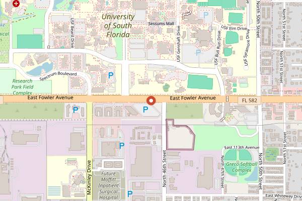 Map showing Rosto Grill and Cafe in Tampa