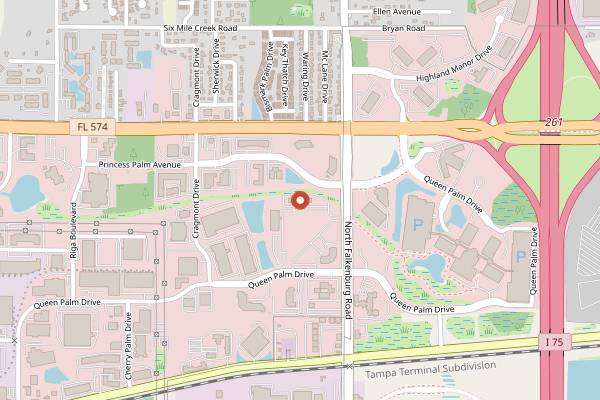 Map showing Council Oak Steaks and Seafood in Tampa