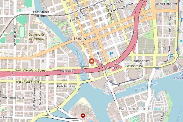 Map showing Edge Rooftop in Tampa