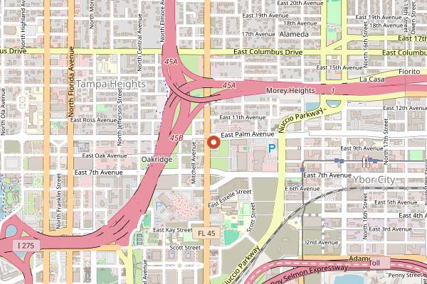 Map showing Centro Asturiano de Tampa in Tampa