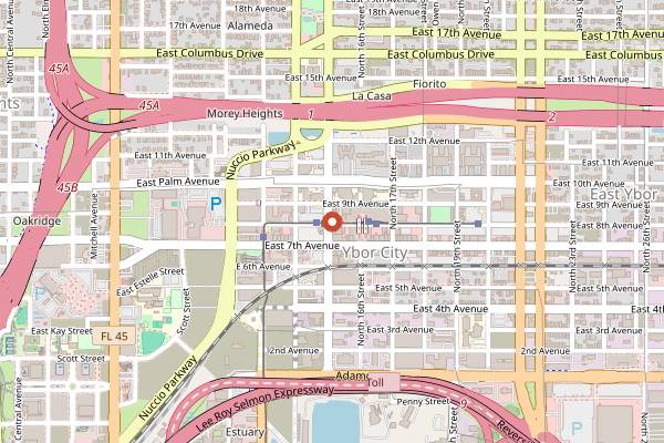 Map showing Agave Social Tampa Late in Tampa