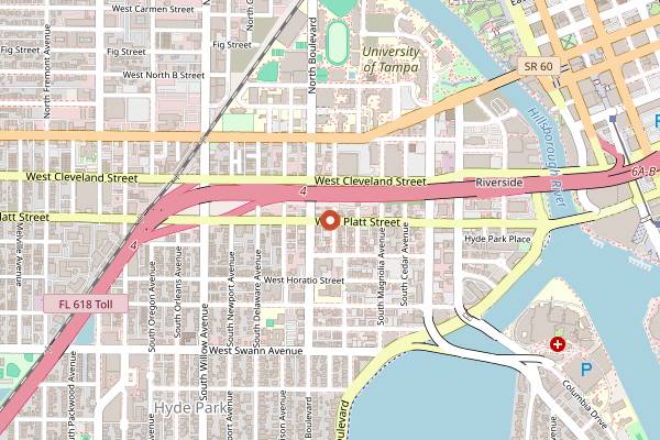 Map showing Koya in Tampa