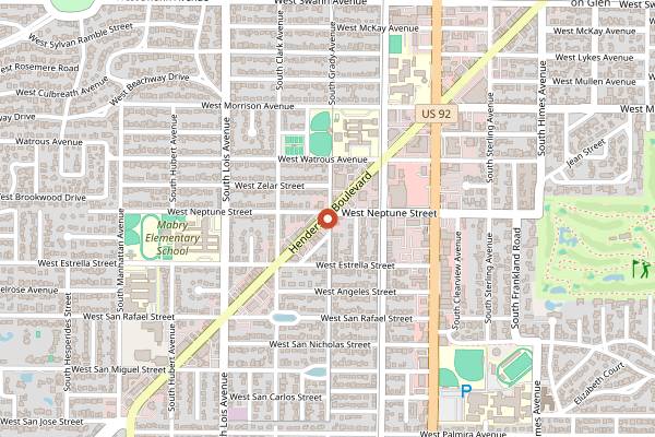 Map showing Streetlight Taco in Tampa