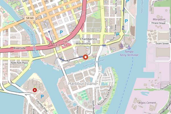 Map showing The Pearl in Tampa