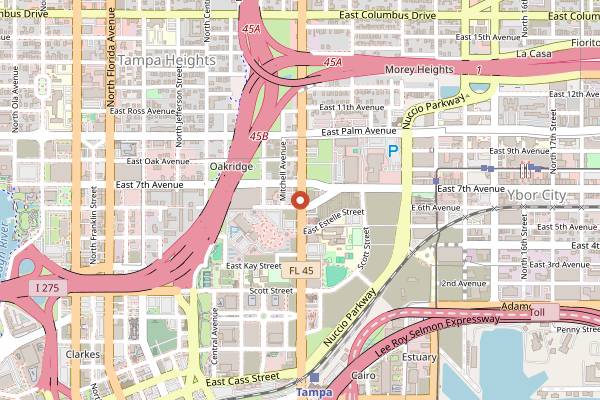 Map showing La Setima Club in Tampa