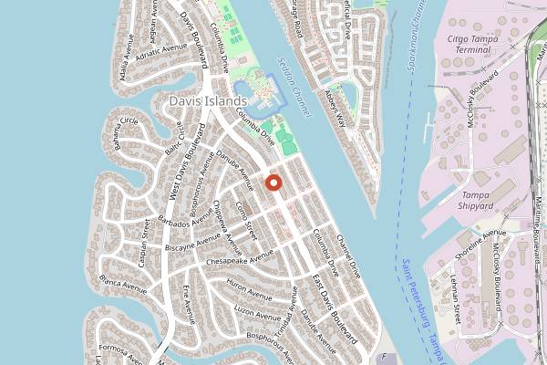 Map showing The Cork Room in Tampa