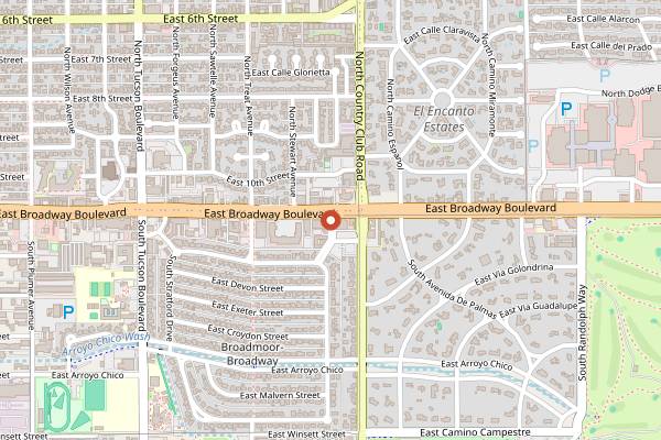 Map showing Barrio Bread in Tucson
