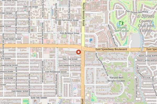 Map showing Beyond Bread Speedway in Tucson