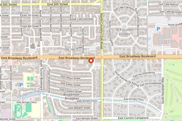 Map showing Bisbee Breakfast Club Bakery in Tucson