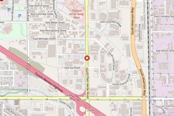 Map showing Harbottle Brewing Company in Tucson