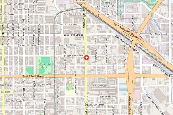 Map showing MotoSonora Brewing Company in Tucson
