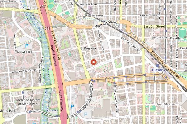 Map showing Cafe a la C'Art in Tucson