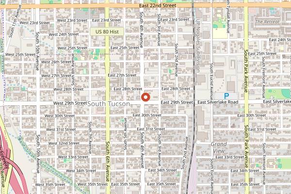 Map showing Mi Nidito in Tucson