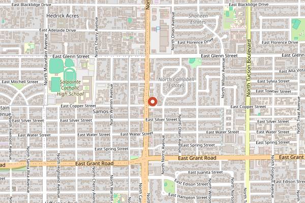 Map showing Blue Willow in Tucson