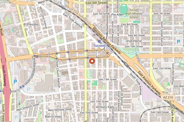 Map showing The Carriage House in Tucson