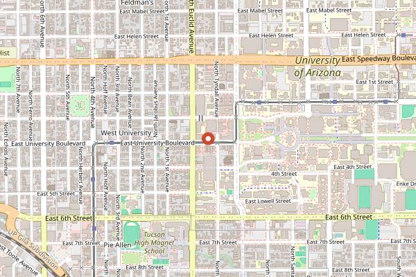 Map showing Kababeque Indian Grill in Tucson