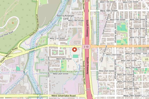 Map showing Cyclovia Tucson Fall in Tucson