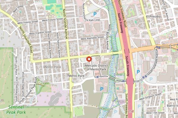 Map showing Mercado San Agustin in Tucson
