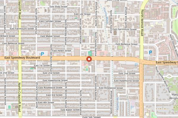 Map showing Chicago Bar in Tucson