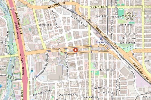 Map showing Emerald 29 in Tucson