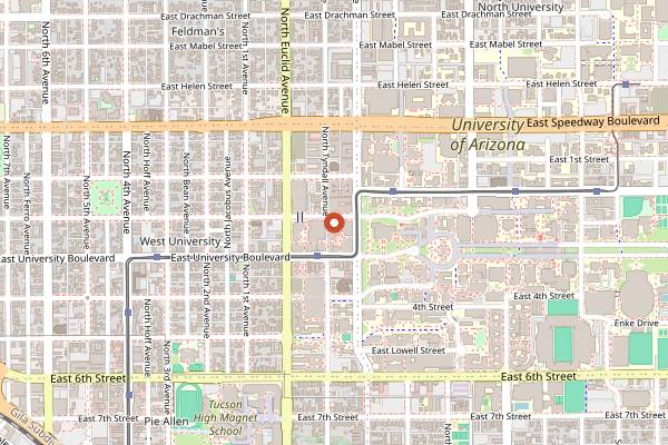 Map showing The Moonstone in Tucson