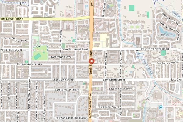 Map showing The Still in Tucson
