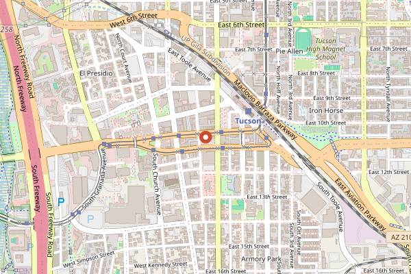 Map showing Ursa in Tucson