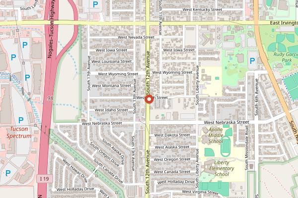 Map showing El Guero Canelo in Tucson