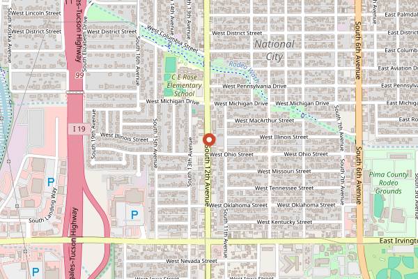 Map showing Rollies Mexican Patio in Tucson