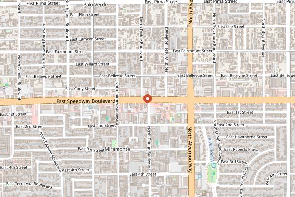 Map showing Feast Wine Program in Tucson