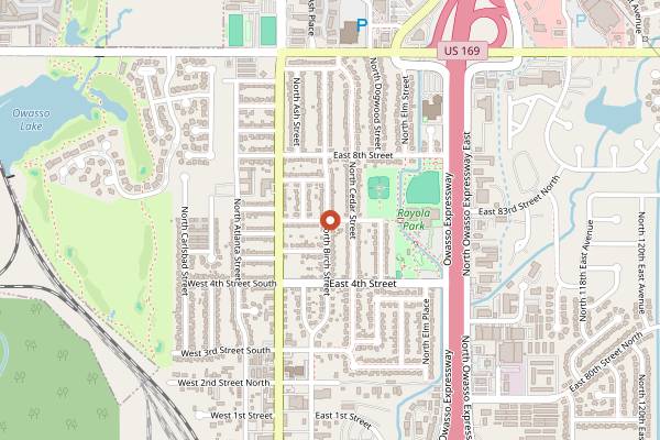 Map showing Marshall Brewing Company in Tulsa