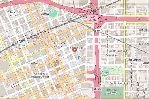 Map showing NEFF Brewing in Tulsa