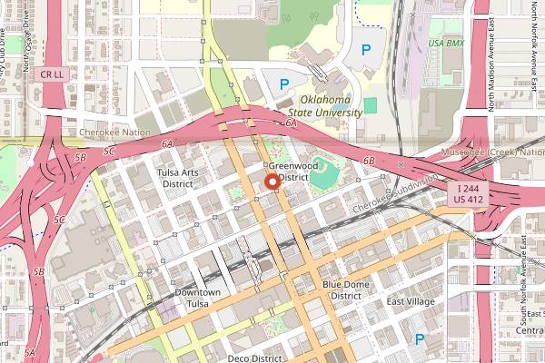 Map showing Fixins Soul Kitchen in Tulsa