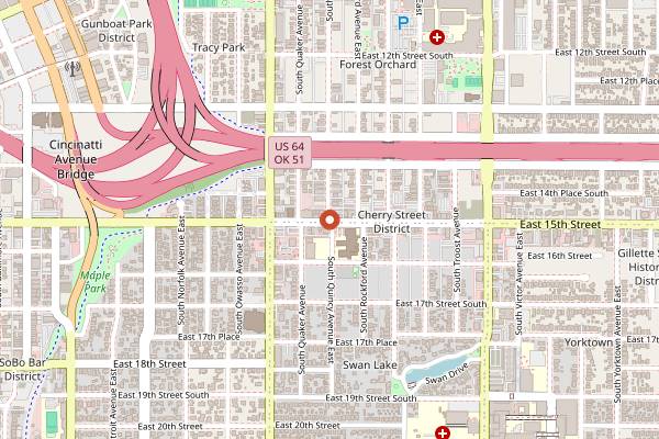 Map showing Kilkenny's Irish Pub in Tulsa