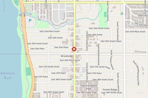 Map showing Mondo's Ristorante Italiano in Tulsa