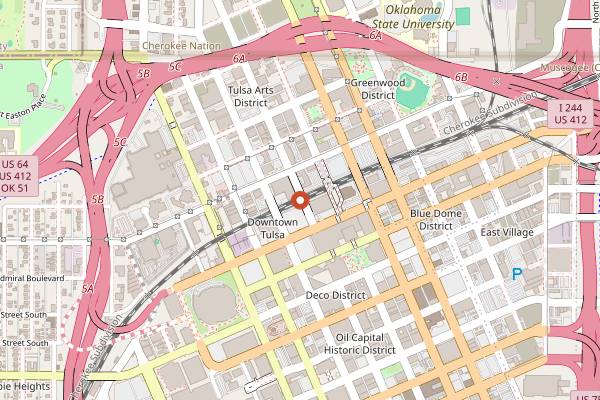 Map showing Tulsa Tasting Tours - Culinary Experiences in Tulsa