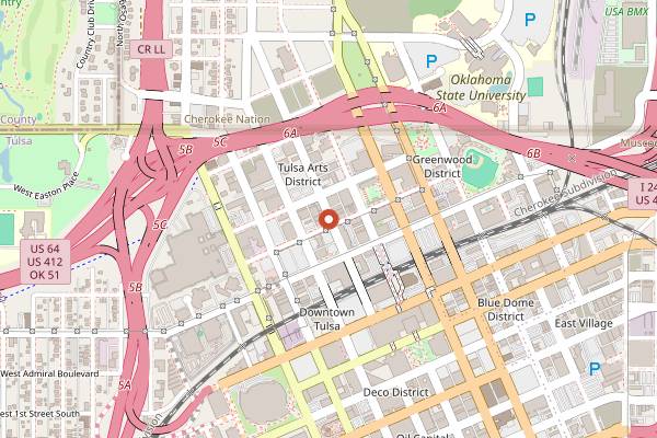 Map showing Chimera in Tulsa