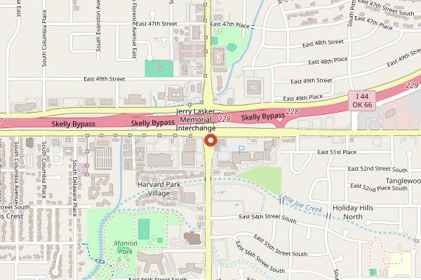 Map showing Trenchers Delicatessen in Tulsa