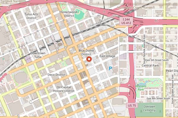 Map showing Juniper in Tulsa