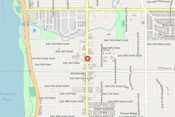 Map showing Oren in Tulsa