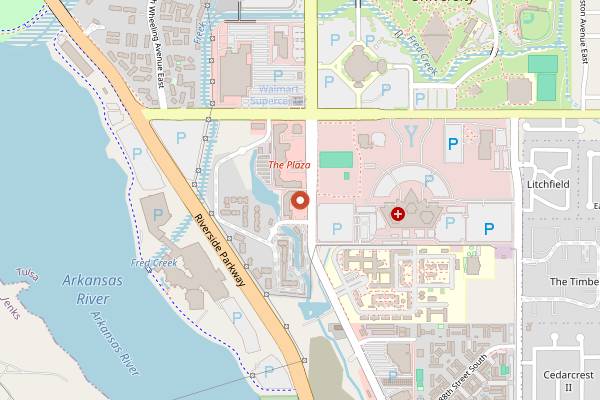 Map showing Gyros By Ali in Tulsa