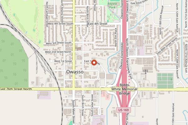 Map showing Vintage Wine Bar in Tulsa