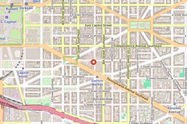 Map showing Boulangerie Saint Georges in Washington DC