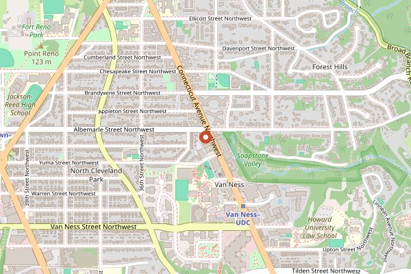 Map showing Bread Furst in Washington DC