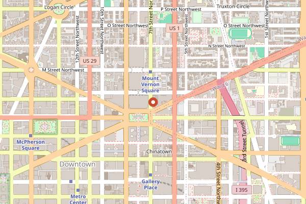 Map showing Pearl's Bagels in Washington DC