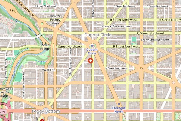 Map showing The Baker's Daughter in Washington DC