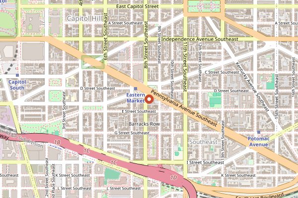 Map showing The Sweet Lobby in Washington DC