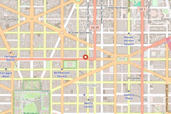 Map showing Allegory in Washington DC