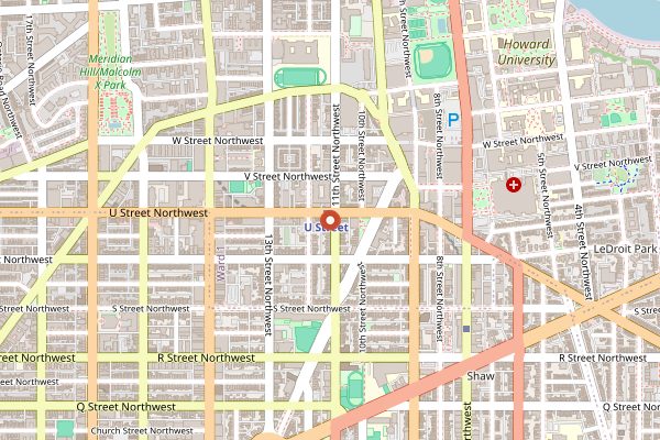 Map showing Lulu's Wine Garden in Washington DC